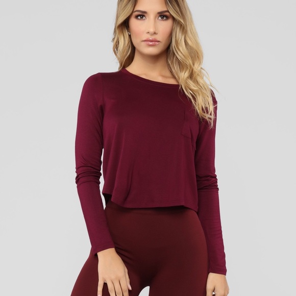 Fashion Nova Tops - Long Sleeve Crew Neck w/ Pocket
